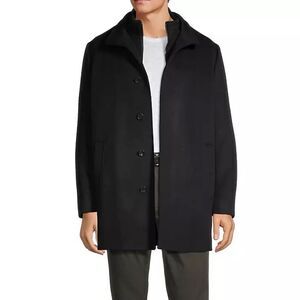 Cardinal of Canada MONT-ROYAL NAVY MELANGE WOOL & CASHMERE CAR COAT Mens Sz XXL
